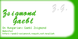 zsigmond gaebl business card